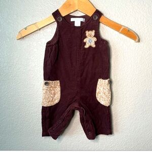 Janie‎ And Jack Brown Corduroy Overalls size 0-3 M